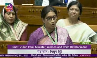 महिला आरक्षण विधेयक पर बोलीं स्मृति ईरानी, 1974 में जनसंघ ने महिला आरक्षण की बात की