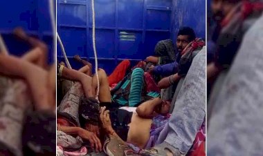 हमीरपुर में श्रद्धालुओं से भरा वाहन पलटा, 28 घायल