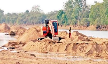 कनवारा बालू खदान पर छापा, 535 घन मीटर अवैध खनन पाया गया, खदान सीज