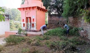 चित्रकूट : बुंदेली सेना करायेगी भू विसर्जन, तीसरे दिन घाटो की हुई सफाई