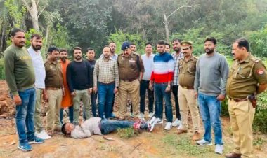 जालौन : फर्जी पुलिस अधिकारी बनकर लूटपाट करने वाला बदमाश मुठभेड़ में घायल, साथी गिरफ्तार