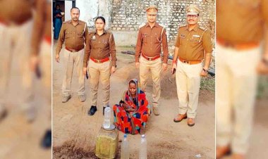 चित्रकूट : 25 लीटर कच्ची शराब बरामद, नष्ट किया दो कुंतल लहन