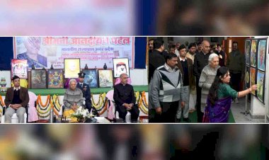 चित्रकूट : दिव्यांगो की प्रतिभा अद्भुत, पेंटिंग को सराहा