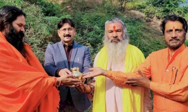 चित्रकूटधाम की मिट्टी, शिला, मंदाकिनी जल लेकर रवाना हुआ दल