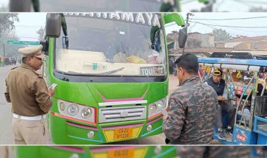 चित्रकूट : 109 वाहनों से 1,54,000 रुपये का हुआ ई चालान