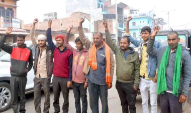 चित्रकूट : चालकों ने प्रर्दशन कर जताया विरोध