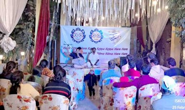 इस्कॉन ने कृष्णकुंज में मनाया तृतीय वर्षगांठ