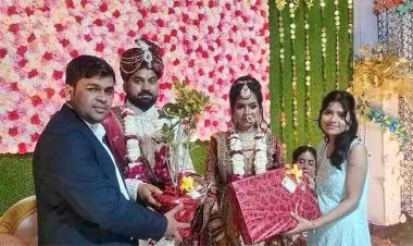 पीपल मैन ने शादी समारोह में उपहार स्वरूप पौधा  देकर कायम की अनोखी मिसाल