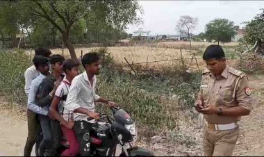 यातायात नियमों का उल्लघन करने वाले मोटरसाइकिल चालक पर 17 हजार का जुर्माना अधिरोपित किया, मोटरसाइकिल सीज