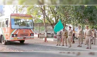 एएसपी ने पुलिस बल को हरी झण्डी दिखाकर किया रवाना