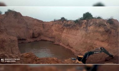 खनन माफिया जबरन खोद रहे किसान का खेत, मना करने पर दी धमकी