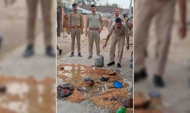 चित्रकूट : आबकारी टीम ने छापामारी कर 40 लीटर कच्ची शराब पकड़ी, नष्ट किया लहन