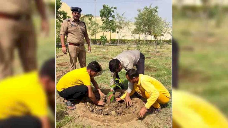 जिला कारागार में जेल अधीक्षक ने किया पौधरोपण