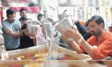 मंदाकिनी जल से भरी गई राजाधिराज मत्तगजेंद्रनाथ की जलहरी