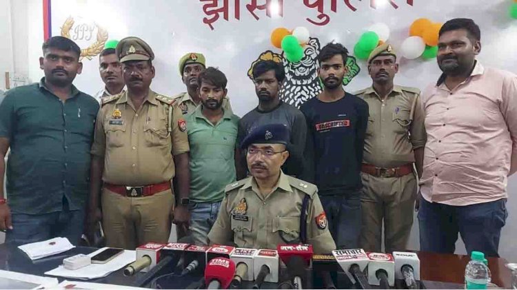 झॉंसी : पुलिस पर फायरिंग करने वाले तीन बदमाश मुठभेड़ में गिरफ्तार