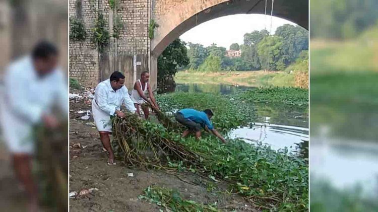 दीपावली के पूर्व मंदाकिनी के घाटों की सफाई का शुरु किया अभियान