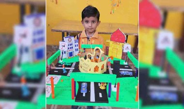 प्ले ग्रुप छात्र अयांश के मॉडल को लोगो ने सराहा