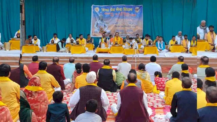 दिव्य प्रेम सेवा मिशन के रुद्राभिषेक कार्यक्रम में शिव भक्ति का उल्लास