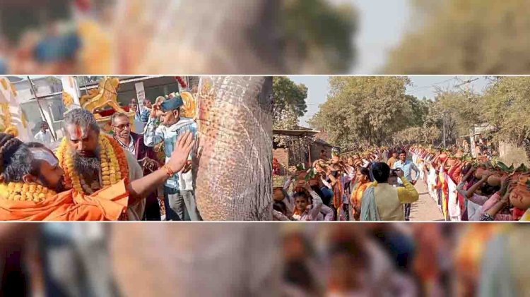 पुण्यतिथि पर प्रसिद्ध हनुमान मंदिर नांदी आश्रम में महंत महेंद्र दास महाराज के नेतृत्व में निकाली गई भव्य शोभायात्रा