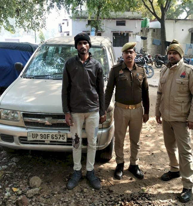 बांदा: पुलिस और एसओजी की संयुक्त कार्रवाई में वाहन चोर गिरफ्तार