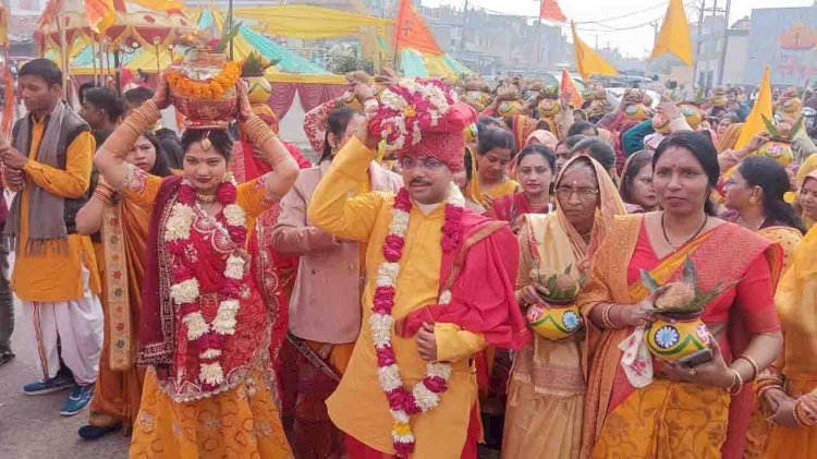 भव्य कलश यात्रा के साथ श्रीराम कथा का हुआ शुभारंभ