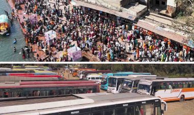 श्रद्धालुओं की फिर बढ़ी भीड़, कई बार लगा जाम