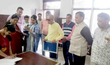 नेत्रहीन बालिका विद्यालय का किया भ्रमण