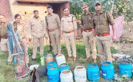 90 लीटर कच्ची, 20 क्वार्टर देशी शराम बरामद