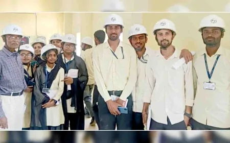 छात्रों ने पेयजल परियोजना मार्कण्डेय घाट बाणसागर का किया भ्रमण