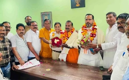 व्यापार मंडल ने नवनियुक्त भाजपा जिलाध्यक्ष का किया स्वागत