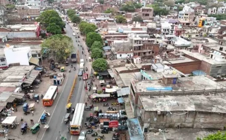 ड्रोन कैमरे से की गई निगरानी