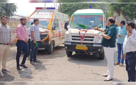 सीएमओ ने एम्बुलेंस को दिखाई हरी झंडी