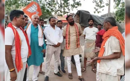 गांव चलो, वार्ड चलो अभियान में भाजपा नेताओं ने गिनाई सरकार की उपलब्धियां