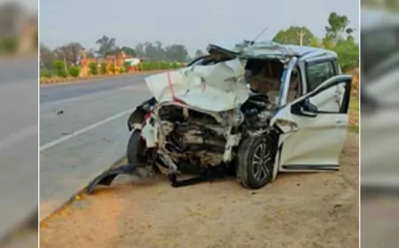 फतेहपुर : मार्ग दुर्घटना में अस्थियां विसर्जित करने जा रहे दंपति समेत चार की मौत