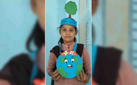 बच्चों को पेड़ लगाने को किया प्रेरित