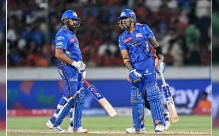 आईपीएल 2025 : मुंबई इंडियंस ने लगातार चौथा मैच जीता, हैदराबाद को 7 विकेट से दी पटखनी