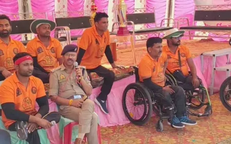 दिव्यांग खिलाड़ियों के हौसले को एसपी ने सराहा