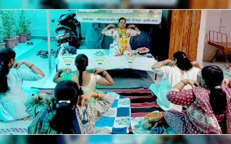 योग शिविर में कराया योगाभ्यास