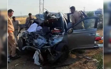 बुंदेलखंड एक्सप्रेस-वे के पास सुबह 5:30 बजे हुआ भीषण हादसा, एक परिवार के 5 सदस्यों की मौत