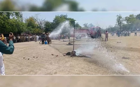 जालौन में मॉकड्रिल कर सुरक्षा एवं जान बचाने के तरीके सीखे