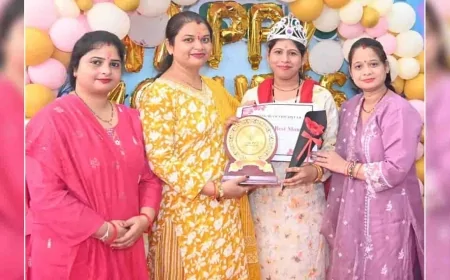 मदर्स डे पर हुई पूजा थाली डेकोरेशन प्रतियोगिता