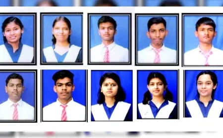 संत थॉमस सीनियर सेकेंडरी स्कूल के मेधावी छात्र-छात्राएं