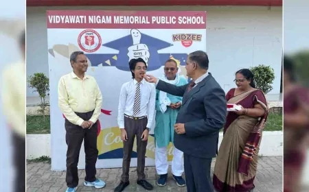 विद्यावती निगम मेमोरियल पब्लिक स्कूल के होनहारों ने जनपद बाँदा में लहराया परचम