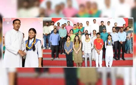संत थॉमस स्कूल के मेधावियो को फादर ने किया सम्मानित