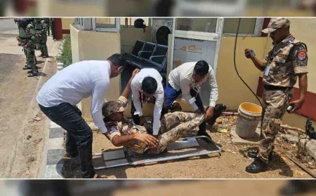 एयरपोर्ट पर किया गया आतंकी हमला विरोधी मॉकड्रिल