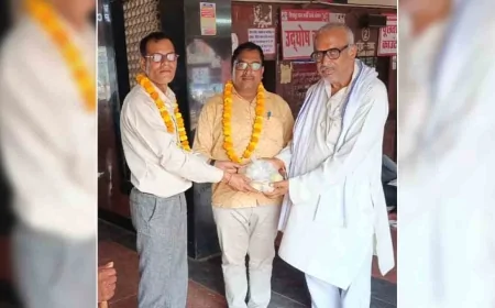 प्रशिक्षण लेकर लौटे स्काउट शिक्षक का हुआ स्वागत