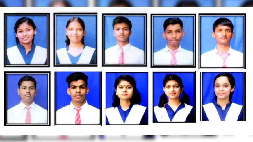 संत थॉमस सीनियर सेकेंडरी स्कूल के मेधावी छात्र-छात्राएं
