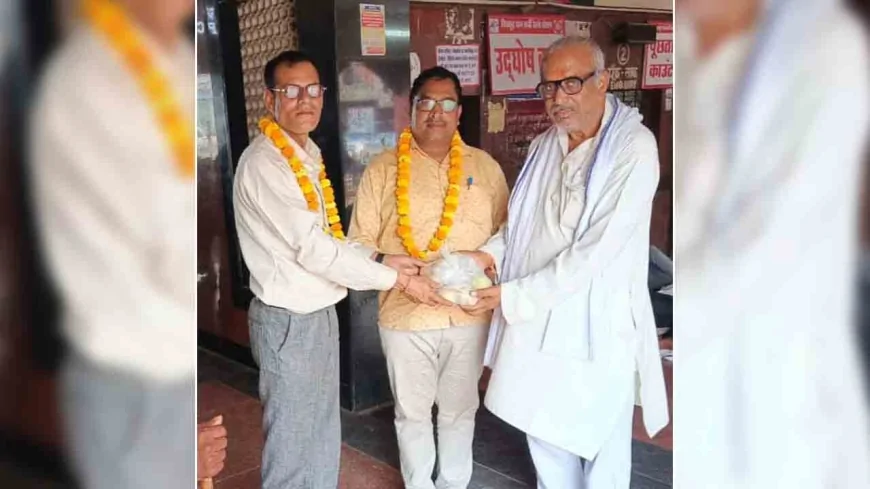 प्रशिक्षण लेकर लौटे स्काउट शिक्षक का हुआ स्वागत