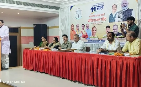 मोदी सरकार के 11 वर्ष पूर्ण होने पर प्रोफेशनल मीट एवं प्रेस वार्ता का आयोजन, गिनाई गई ऐतिहासिक उपलब्धियाँ