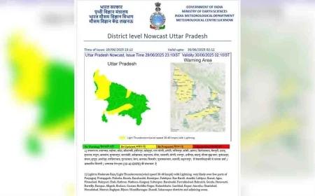 उप्र के इकतालीस जिलों में सोमवार को अचानक तेज हवाओं के साथ बारिश की संभावना